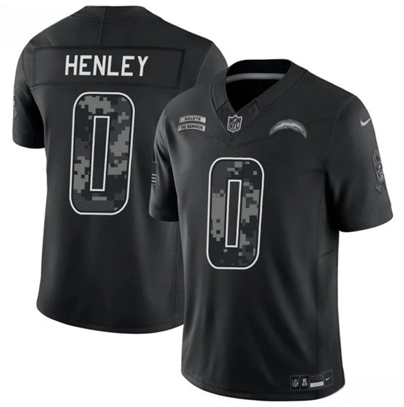 Daiyan Henley Los Angeles Chargers black Salute To Service jersey