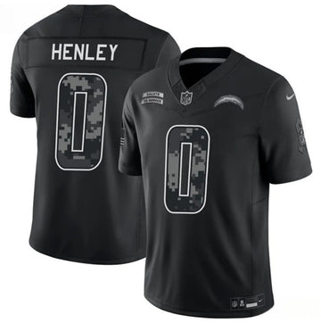 Daiyan Henley Los Angeles Chargers black Salute To Service jersey