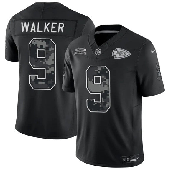 Kenneth Walker III Kansas City Chiefs black Salute To Service jersey