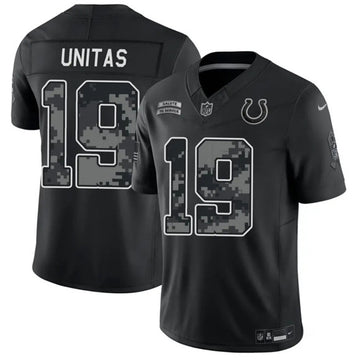 Johnny Unitas Indianapolis Colts black Salute To Service jersey