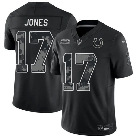 Daniel Jones Indianapolis Colts black Salute To Service jersey