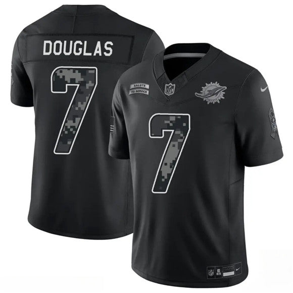 Caleb Douglas Miami Dolphins black Salute To Service jersey