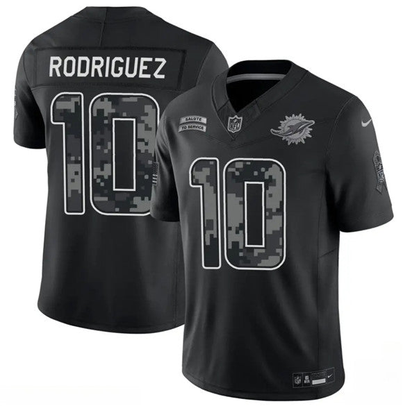 Jacob Rodriguez Miami Dolphins black Salute To Service jersey