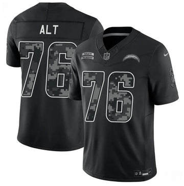 Joe Alt Los Angeles Chargers black Salute To Service jersey