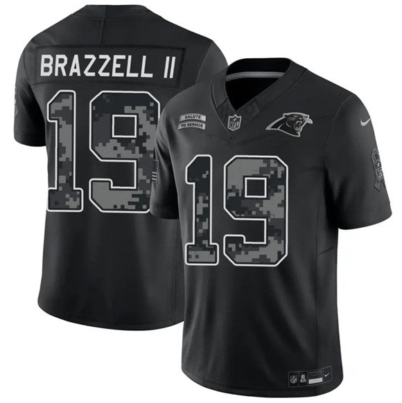 Chris Brazzell II Carolina Panthers black Salute To Service jersey
