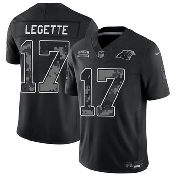 Xavier Legette Carolina Panthers black Salute To Service jersey