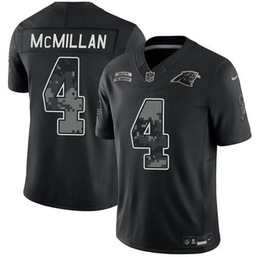 Tetairoa McMillan Carolina Panthers black Salute To Service jersey