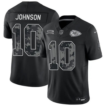 Emmett Johnson Kansas City Chiefs black Salute To Service jersey