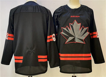 Custom Team Canada black jersey