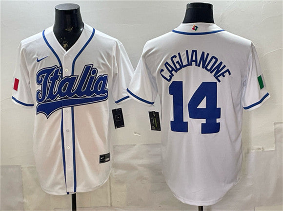 Jac Caglianone Italy Baseball white Classic jersey