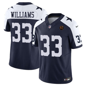 Javonte Williams Dallas Cowboys navy Vapor jersey