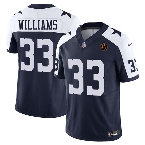 Javonte Williams Dallas Cowboys navy Vapor jersey