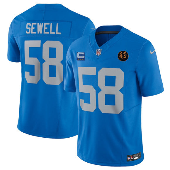 Penei Sewell Detroit Lions blue Vapor jersey