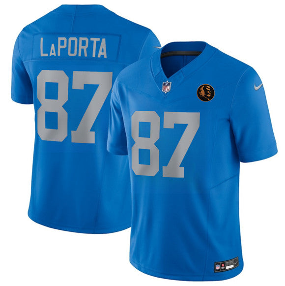 Sam LaPorta Detroit Lions blue Vapor jersey