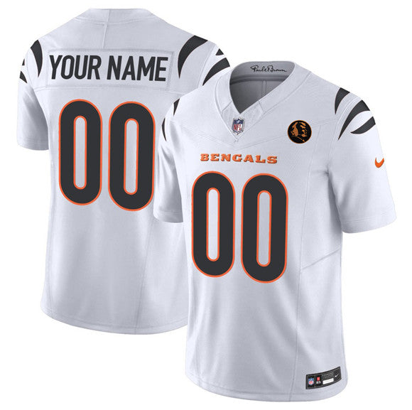 Custom Cincinnati Bengals white Vapor jersey
