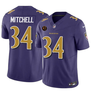 Keaton Mitchell Baltimore Ravens purple Limited jersey