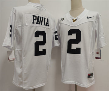 Diego Pavia Vanderbilt Commodores white Vapor jersey