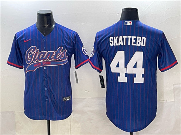 Cam Skattebo New York Giants royal jersey