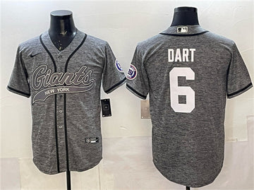 Jaxson Dart New York Giants gray jersey