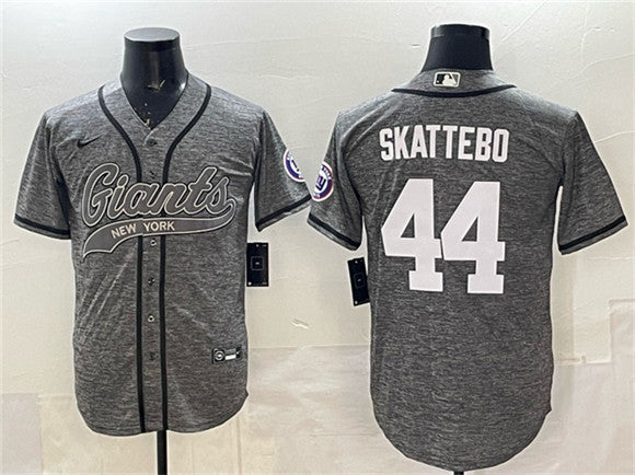 Cam Skattebo New York Giants gray jersey