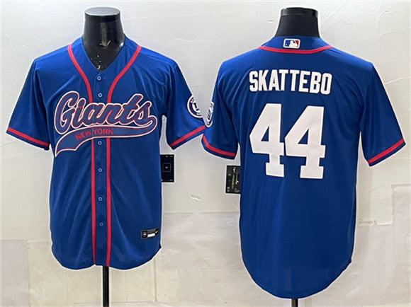 Cam Skattebo New York Giants royal jersey