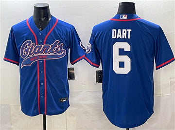 Jaxson Dart New York Giants royal jersey