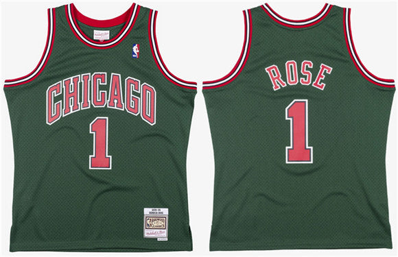 Derrick Rose Chicago Bulls green jersey