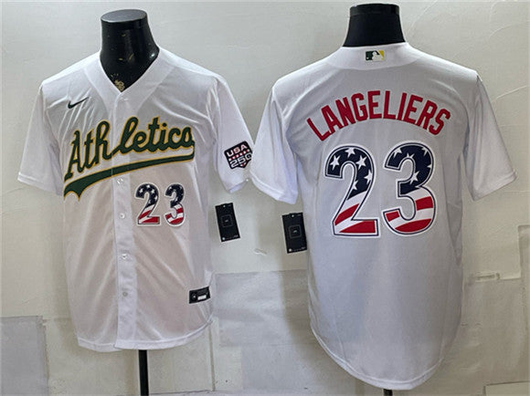 Shea Langeliers Oakland Athletics white Home jersey