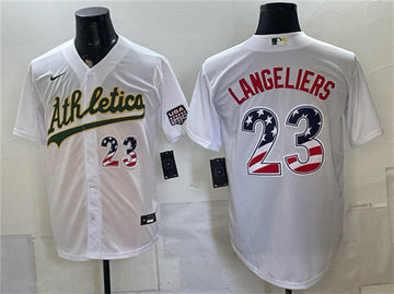 Shea Langeliers Oakland Athletics white Home jersey