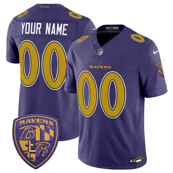Custom Baltimore Ravens purple Vapor jersey