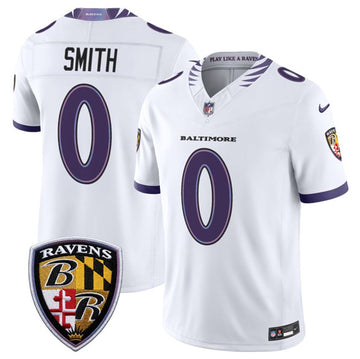 Roquan Smith Baltimore Ravens white Vapor jersey