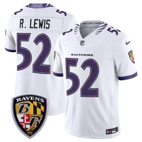 Ray Lewis Baltimore Ravens white Vapor jersey