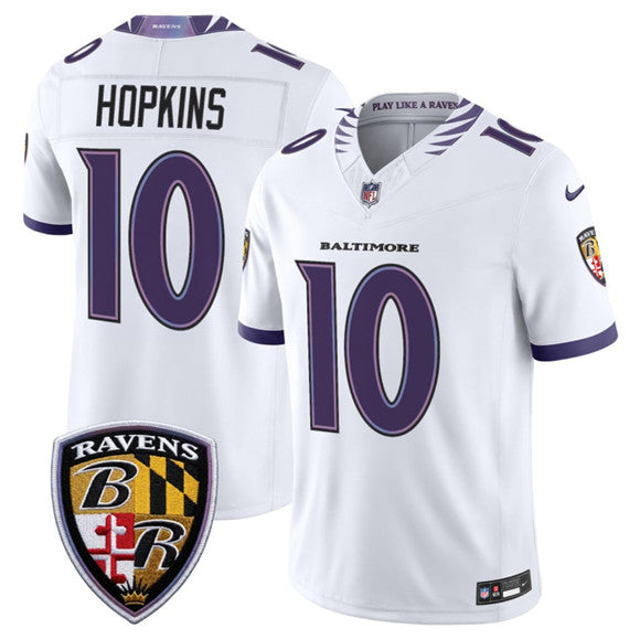 DeAndre Hopkins Baltimore Ravens white Vapor jersey