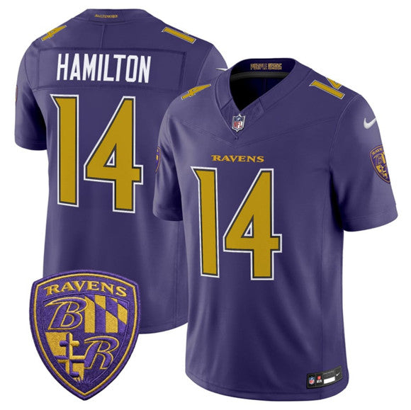 Kyle Hamilton Baltimore Ravens purple Vapor jersey