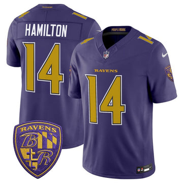 Kyle Hamilton Baltimore Ravens purple Vapor jersey