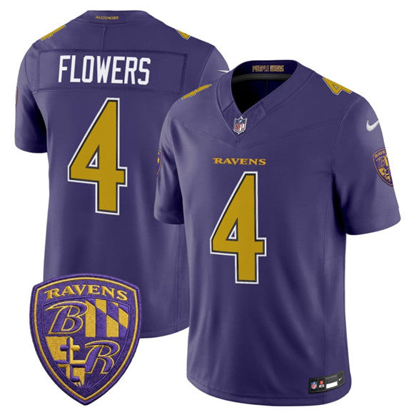 Zay Flowers Baltimore Ravens purple Vapor jersey