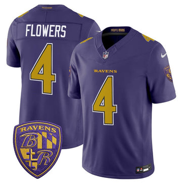 Zay Flowers Baltimore Ravens purple Vapor jersey