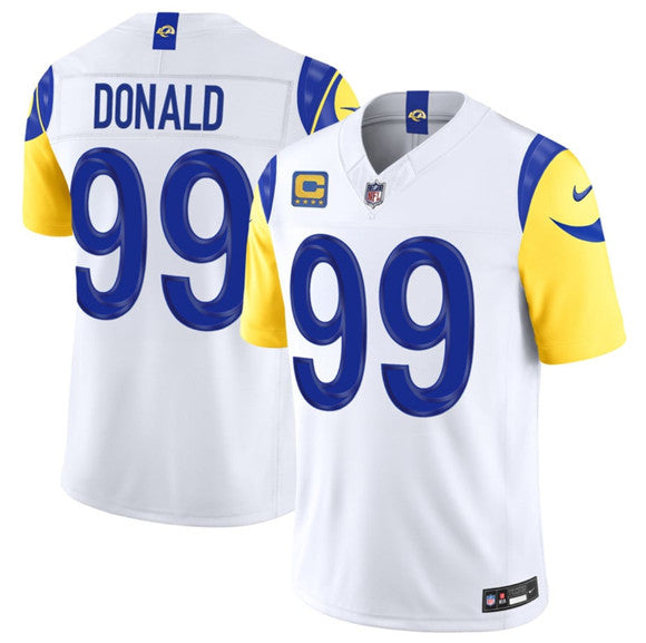 Aaron Donald Los Angeles Rams white Vapor jersey