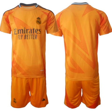 Custom Real Madrid orange Away jersey