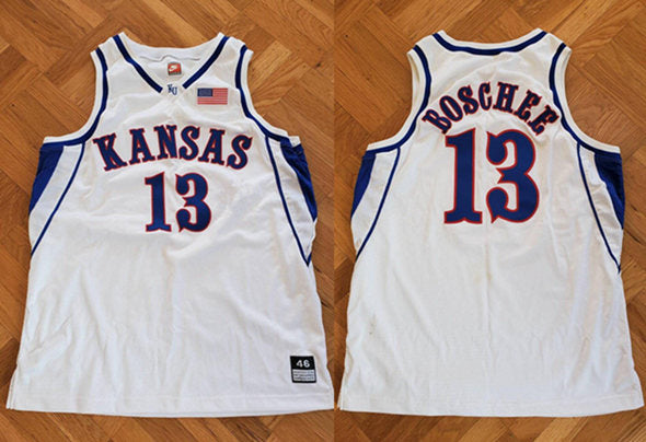 Jeff Boschee Kansas Jayhawks white jersey