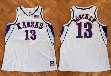 Jeff Boschee Kansas Jayhawks white jersey