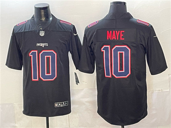 Drake Maye New England Patriots black Vapor jersey
