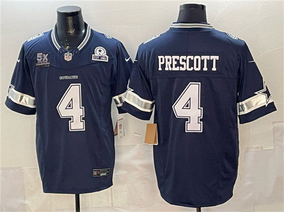 Dak Prescott Dallas Cowboys navy Vapor jersey