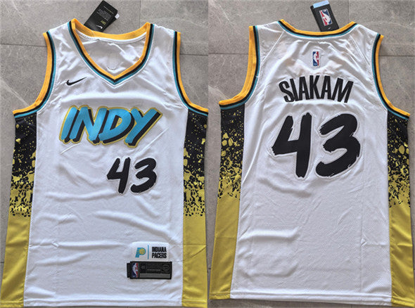 Pascal Siakam Indiana Pacers white City Edition jersey