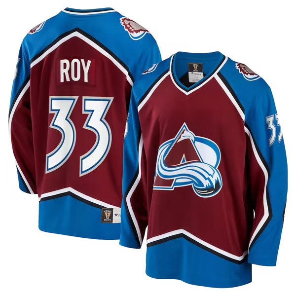 Patrick Roy Colorado Avalanche burgundy jersey