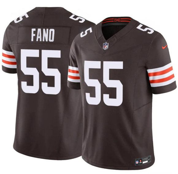 Spencer Fano Cleveland Browns brown Vapor jersey