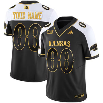 Custom Kansas Jayhawks black Vapor jersey