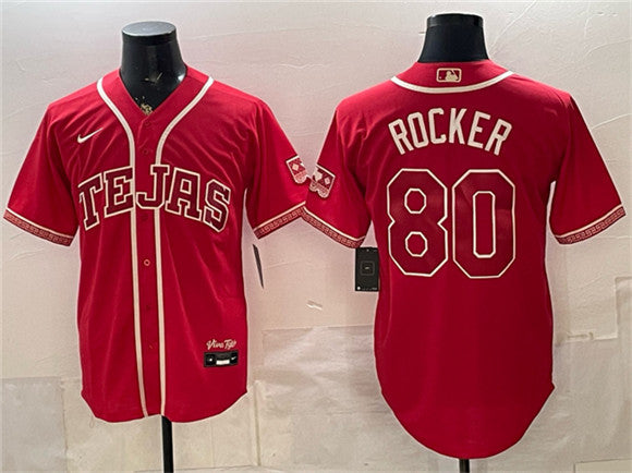 Kumar Rocker Texas Rangers red City Connect jersey