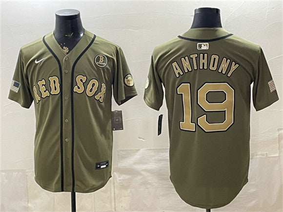 Roman Anthony Boston Red Sox olive jersey