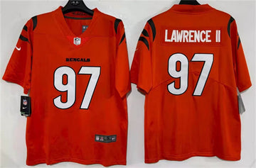 Dexter Lawrence II Cincinnati Bengals orange Vapor jersey